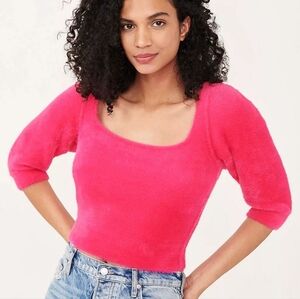 Free People Fuzzy Sweater Pullover Moonbeam Shirt Top Scoop Neck Size Small